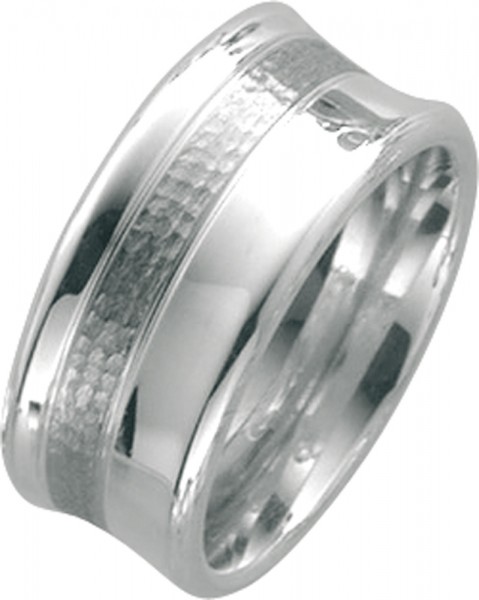 Ring in Silber Sterlingsilber 925/-außen, Palladium 585/- schwarz rhodiniert innen 20 mm