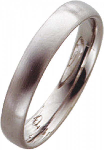 Ring in Silber Sterlingsilber 925/-, in Ringgröße 59mm(19), Ringbreite 4mm und Ringstärke 1,8mm, Oberfläche mattiert.