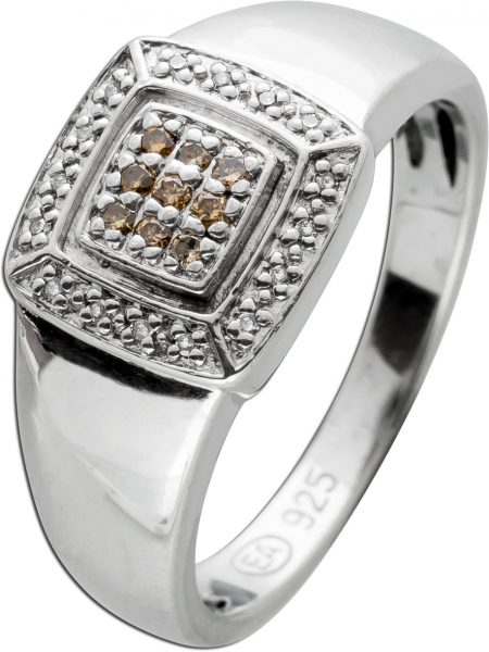 925 Starling Silber 2K Birmförming DVS 2 Diamant verbesserte Ring mit Verpackung 