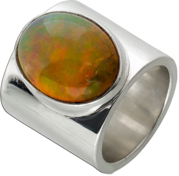Designer Ring Silber 925 Opal 13.00ct massiv poliert