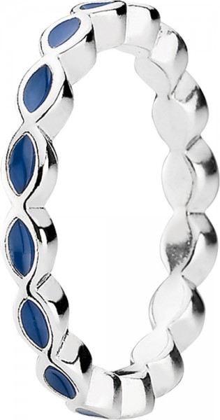 PANDORA Ring 190884EN36 blaue Emaille Silber