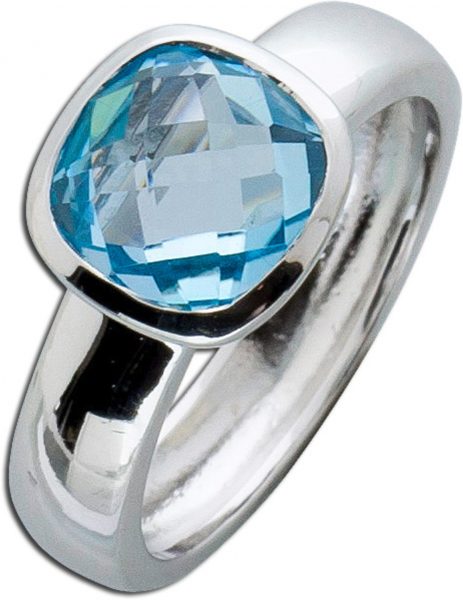 Blautopas Ring Silberring Sterling Silber 925