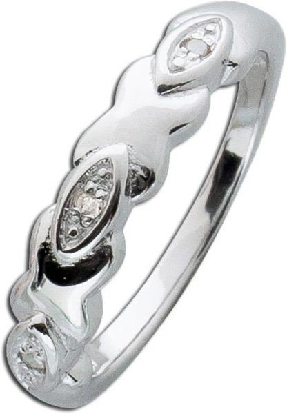Diamanten Ring weiss Silber 925 Brillantring