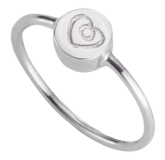 CAI love Sign in Ring Sterling Silber 925 rhodiniert mit Herz Symbol