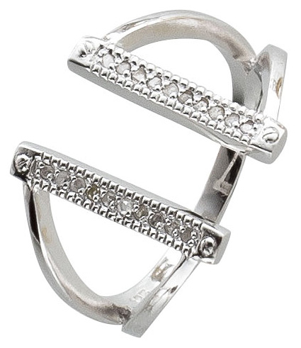 Diamant Ring Silber 925 offen Silberschmuck