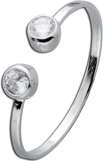 Offener Ring – Zirkoniaring Sterling Silber 925 Zirkonia