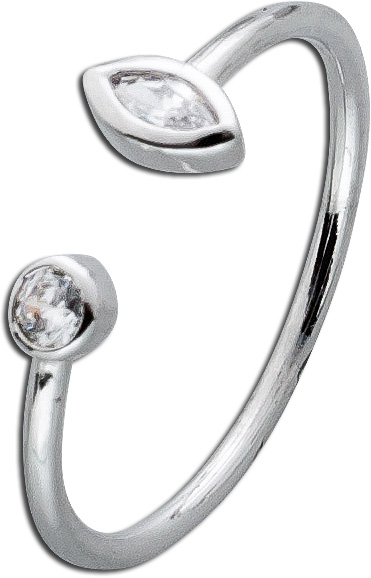 Offener Ring – Silberring Sterling Silber 925 Zirkonia