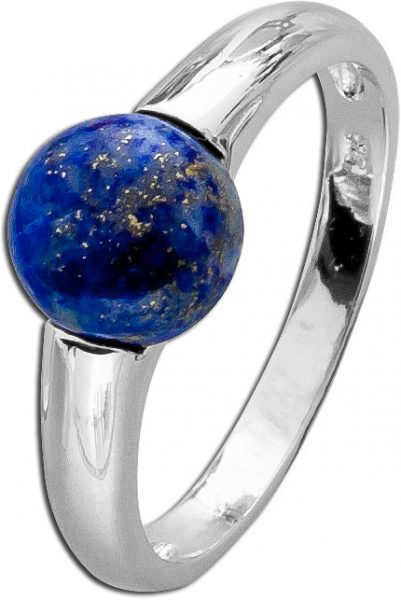 Blauer Ring Lapislazuli Silber 925 rhodiniert blauer Edelsteinring TY Toyo Yamamoto