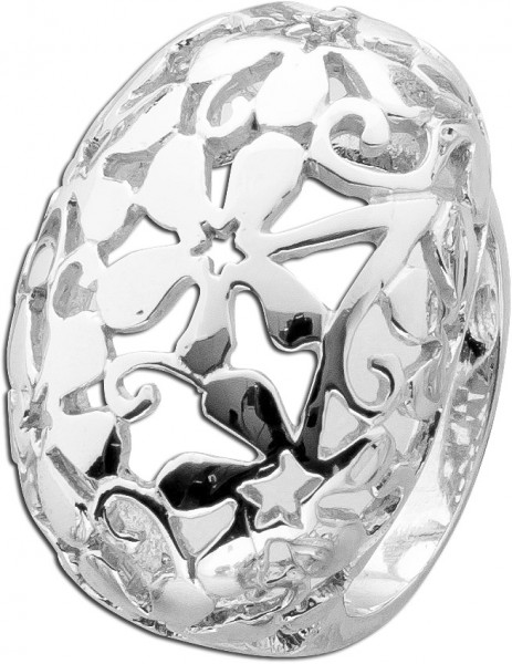 Ring Sterling Silber 925 Blumenmuster Designer Ring