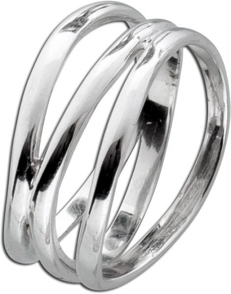 X-Ring Damen Silber Ring Sterling Silber 925 Damenschmuck