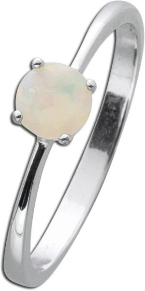 Opal Ring Sterling Silber 925 weiß äthiopisch