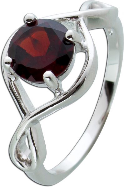 Edelstein Ring roten Granat Silber 925 Damenring