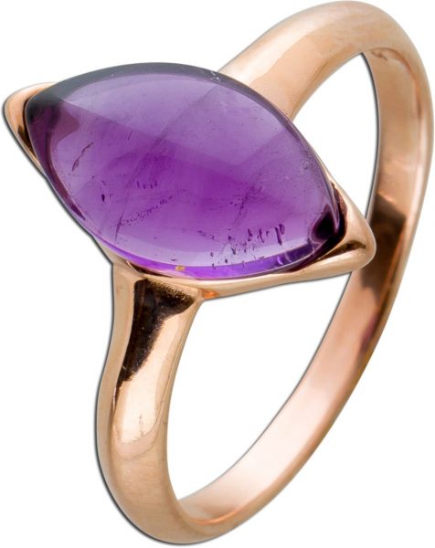 Ring Silber 925/- rose vergoldet mit Amethyst