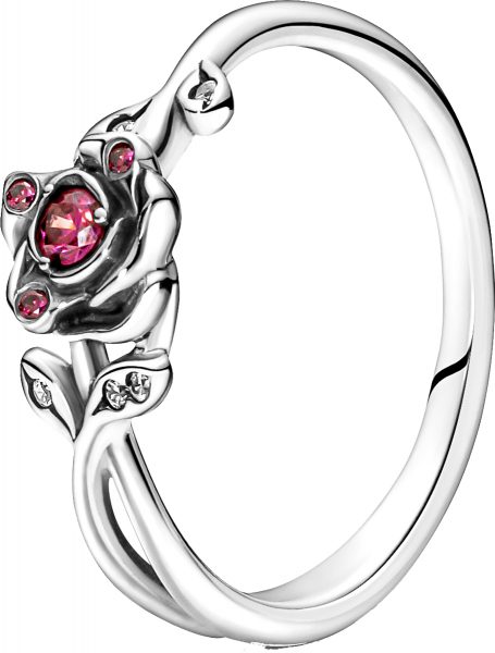 Pandora X Disney Ring 190017C01 Beauty and the Beast Rose Sterling Silber 925 Die Schöne und das Biest