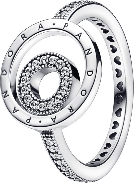 Pandora SALE Ring 192316C01 Silber 925 Logo Circles Pave Ring