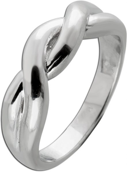 Ring Silber 925 poliert rhodiniert Kordeloptik