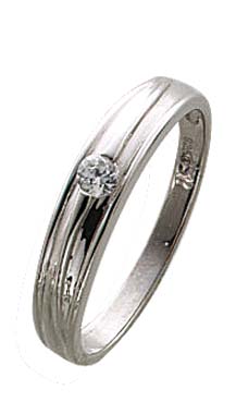 Ring aus Silber Sterlingsilber 925/-, besetzt mit einen strahlenden weißen Zirkon, Ringkopf ca. 4,0 mm breit und 3,7 mm stark, in den Größen 16 mm und 19 mm erhältlich. Spitzenqualität zum Schnäppchenpreis von Deutschlands größtem Schmuckhändler Abramowic