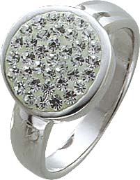 Ring aus echtem Silber Sterlingsilber 925/-, besetzt mit weißen Kristallstrasssteinen. Aus dem Hause Abramowicz, den Topjuwelier aus Stuttgart. Ein Bestpreis von Deutschlands größtem und günstigstem Schmuckverkäufer.