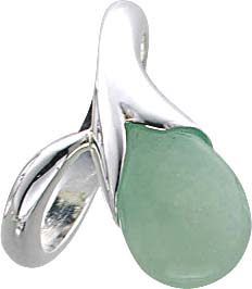 Silberring 925 grüne Jade poliert rhodiniert