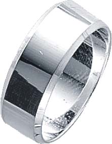 Freundschafts-, Trauring- oder Ehering Silber Sterlingsilber 925/- Breite 7,0mm Stärke 1,4mm