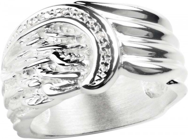 Heartbreaker designed by Drachenfels, Ring aus Silber Sterlingsilber 925/- mit Zirkonia besetzt, In Größe 17 mm erhältlich.  Schnäppchenpreis für Spitzenqualität aus dem Hause Abramowicz seit 1949, aus Stuttgart